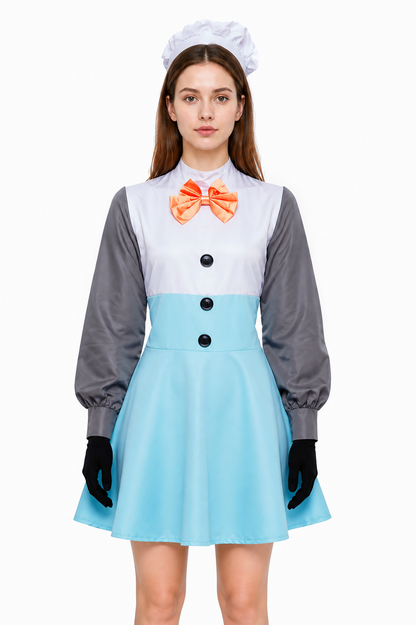 Snow Character Cosplay Dress with Collar Costume Dresses detail 3