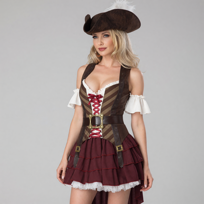 Pirate costume with hat and accessories