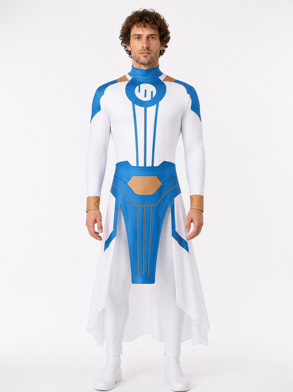 Invincible Cosplay Costume, Blue, White, and Gold Costumes detail 3