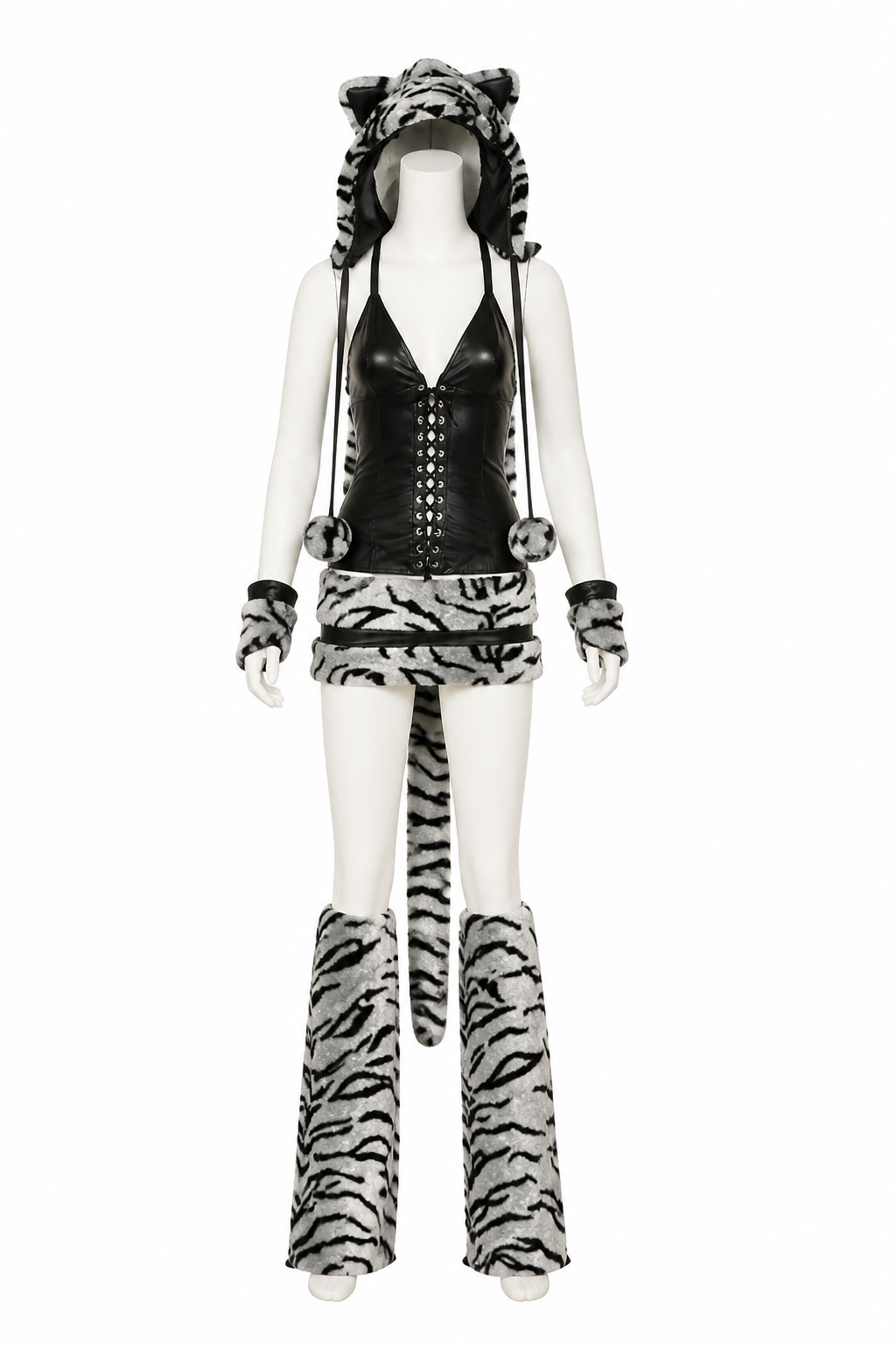 Zebra Costume with Hood and Tail for Parties Costumes detail 3