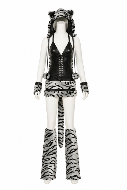 Zebra Costume with Hood and Tail for Parties Costumes detail 3