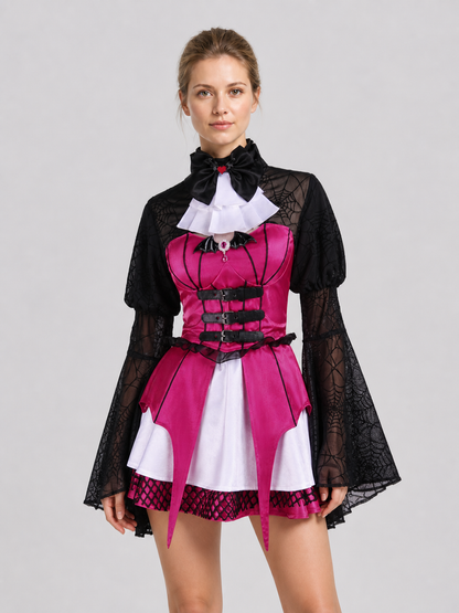 Monster High Draculaura cosplay dress with corset and bow Costume Dresses detail 3