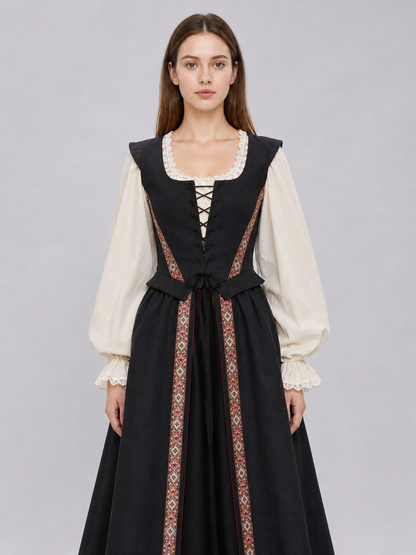 Medieval-Style Lace-Up Dress