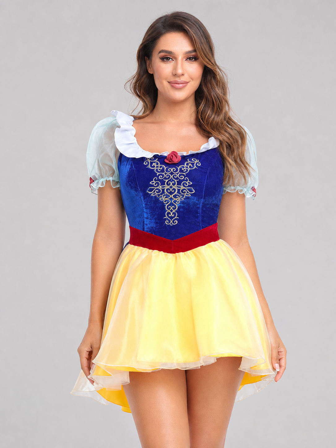 Character Costume with Full Skirt and Decorative Details