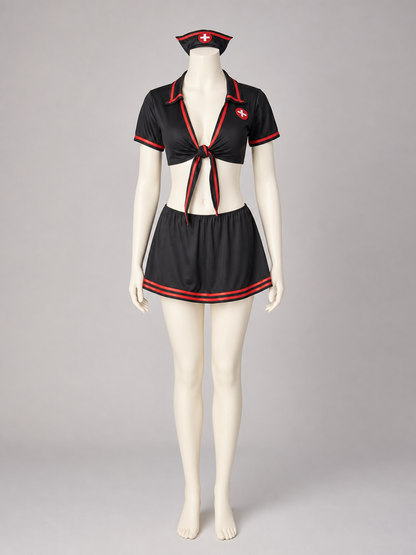 Two-Piece Cosplay Costume with Cap