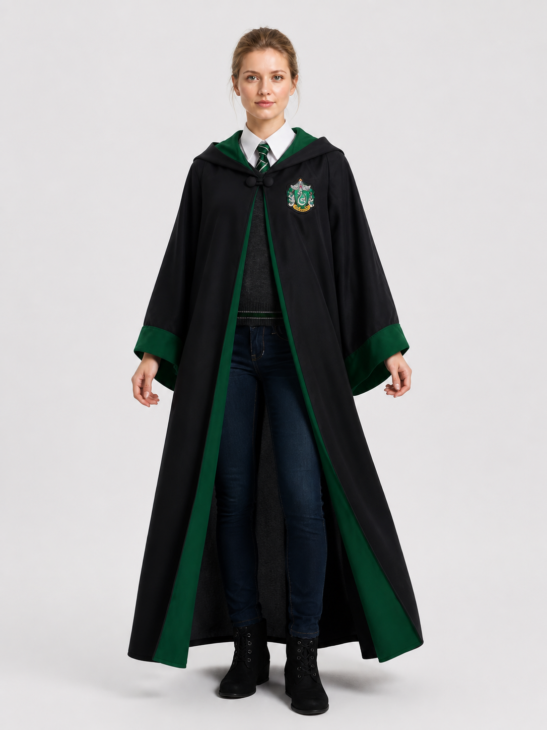 Harry Potter Hooded Robe, Black, Size M-XXL product detail 3