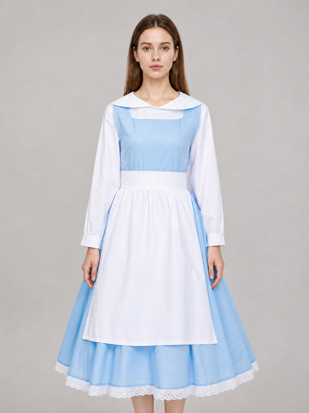 White and Blue Princess Costume Dress