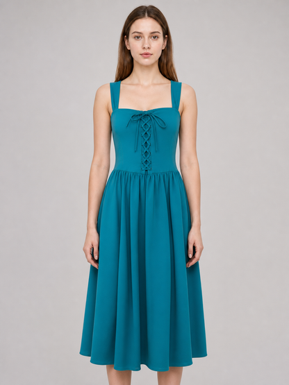 Medieval Strappy Lace-Up Dress