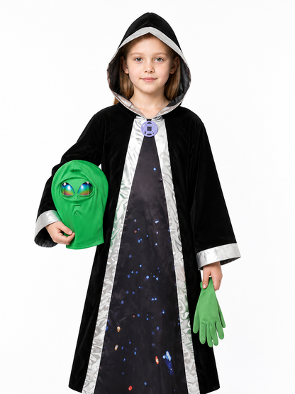 ET Alien Costume with Hood, Skirt, and Star Pattern Costumes detail 3