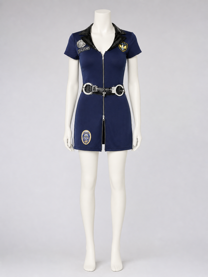 Police Officer Cosplay Costume, One-Piece Jumpsuit