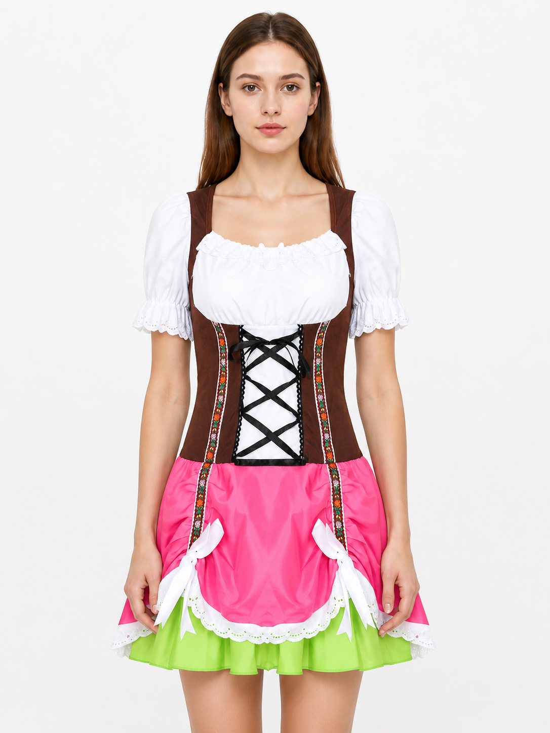 Cosplay Dress with Lace and Tiered Skirt Costume Dresses detail 2