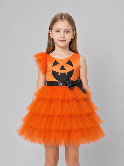 Kids' Pumpkin Halloween Costume with Headband