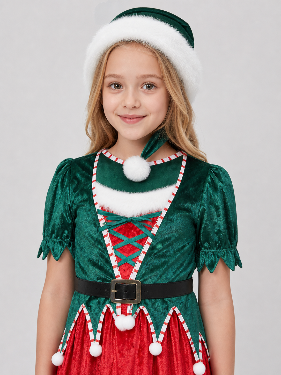 New Year's Character Costume: Dress, Hat, Arm Warmers