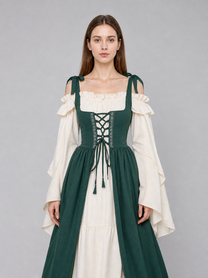 Layered Renaissance-Style Costume Dress