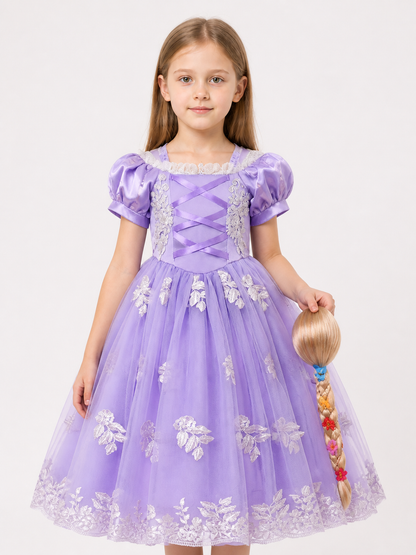 Purple Princess Costume with Wig Costume Wigs detail 2