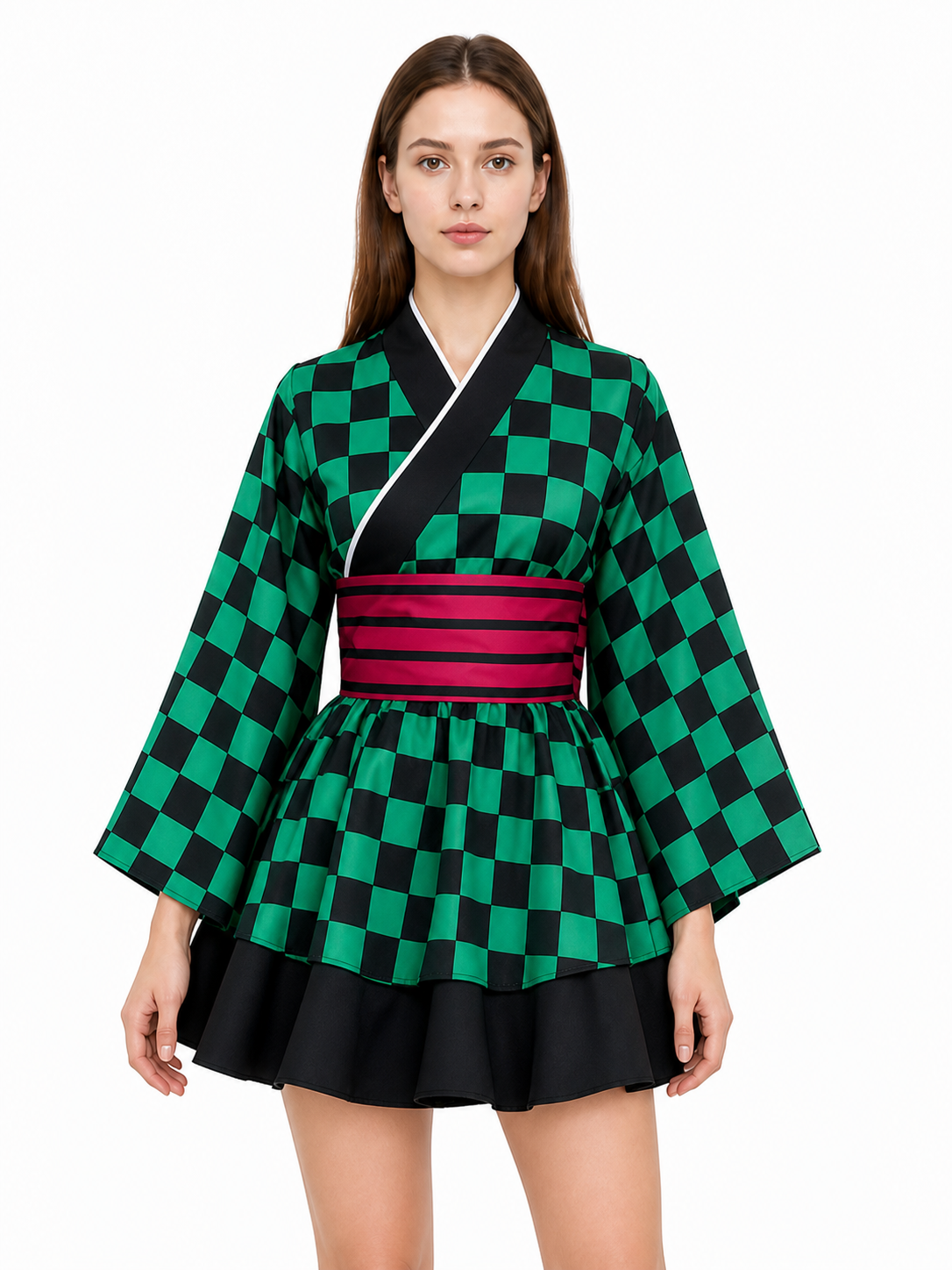 Kimono-Style Cosplay Dress with Wide Sleeves Costume Dresses detail 2