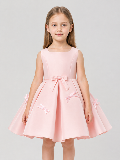 Festive Princess Dress with Bows for Birthdays Costume Dresses detail 3
