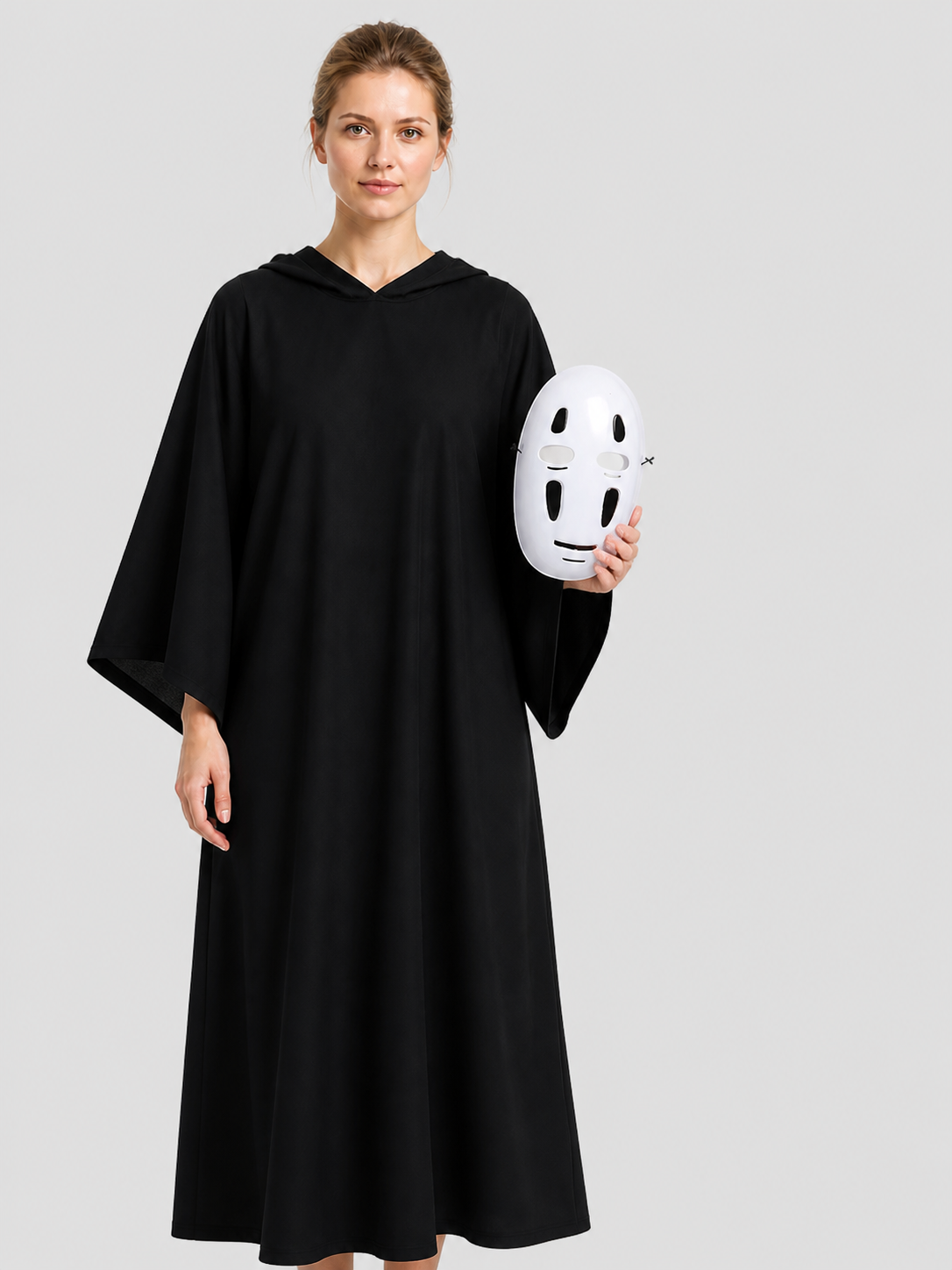 No-Face Cosplay Costume with Mask and Hood Costume Masks detail 3