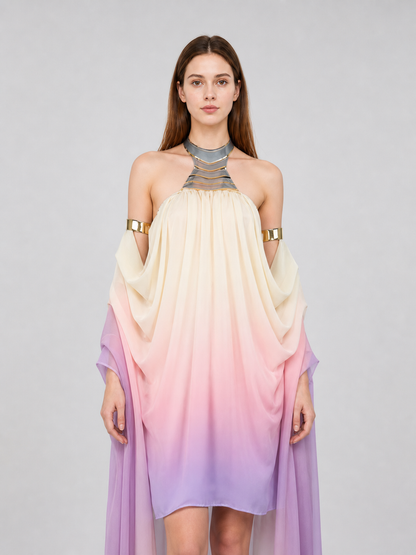 Amidala Cosplay Dress with Draping and Train