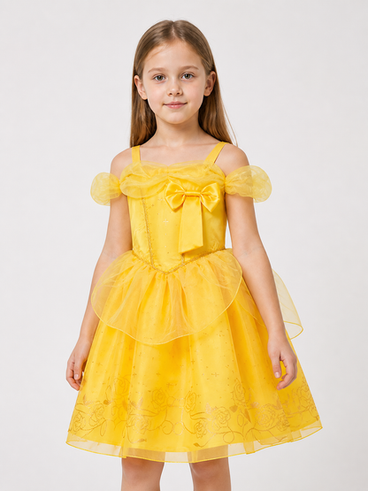 Yellow Princess Costume for Halloween and Cosplay Costumes detail 2