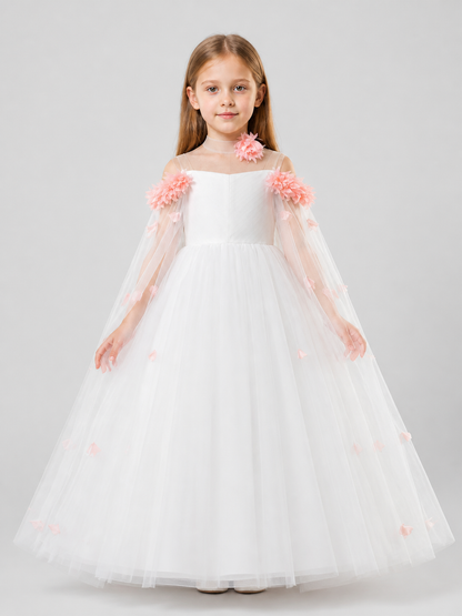 Girls' Dressy Dress with a Full, Layered Skirt Costume Dresses detail 3