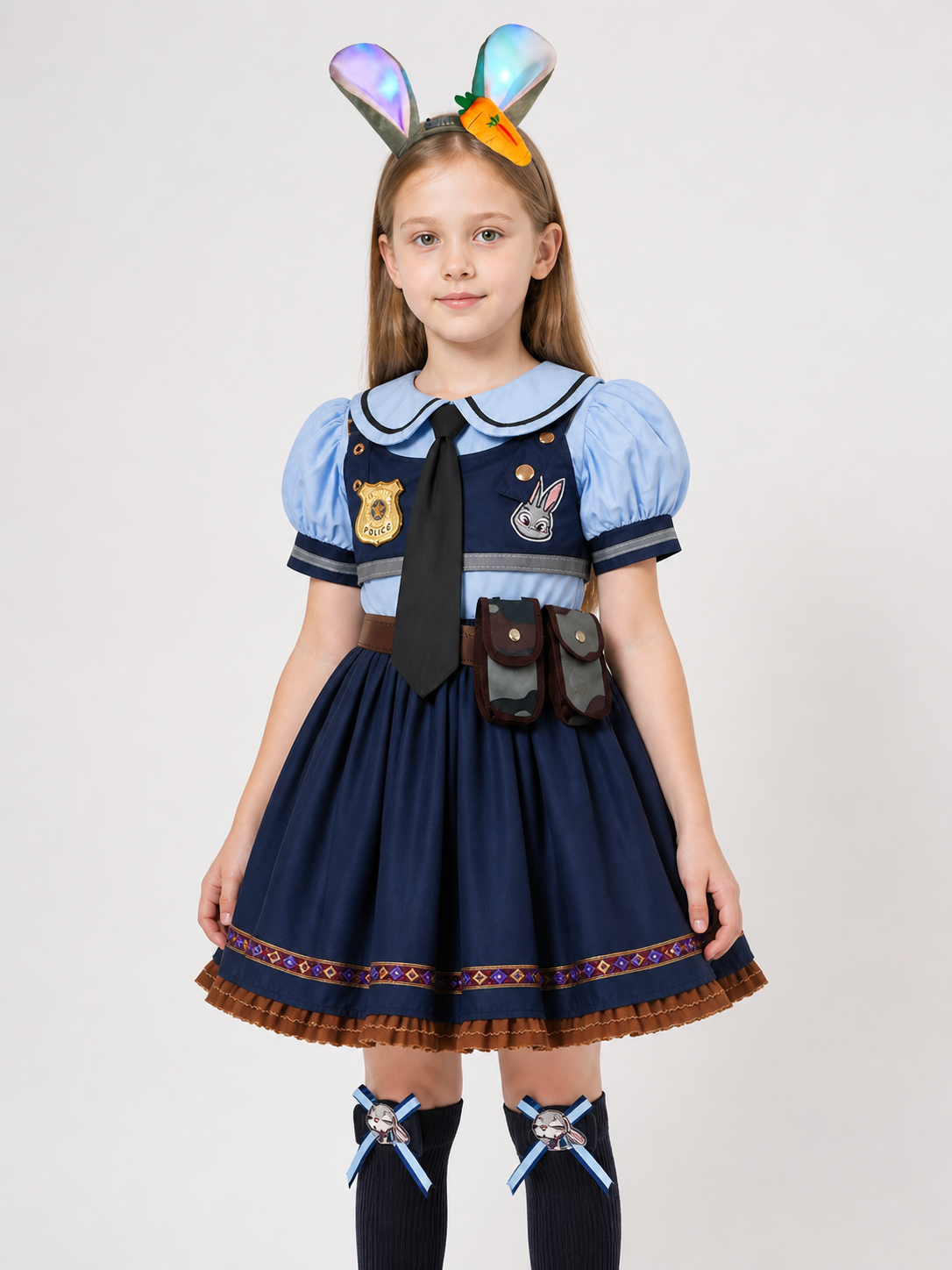 Halloween Police Rabbit Costume upper body view