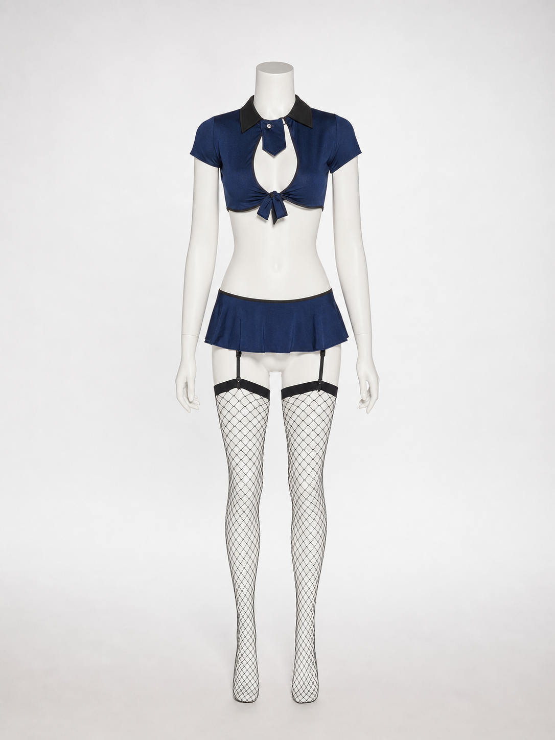 Police-Style Costume: Top, Skirt, and Cap