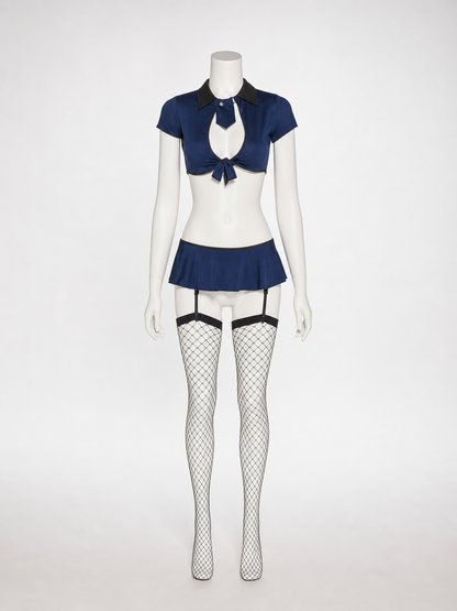 Police-Style Costume: Top, Skirt, and Cap
