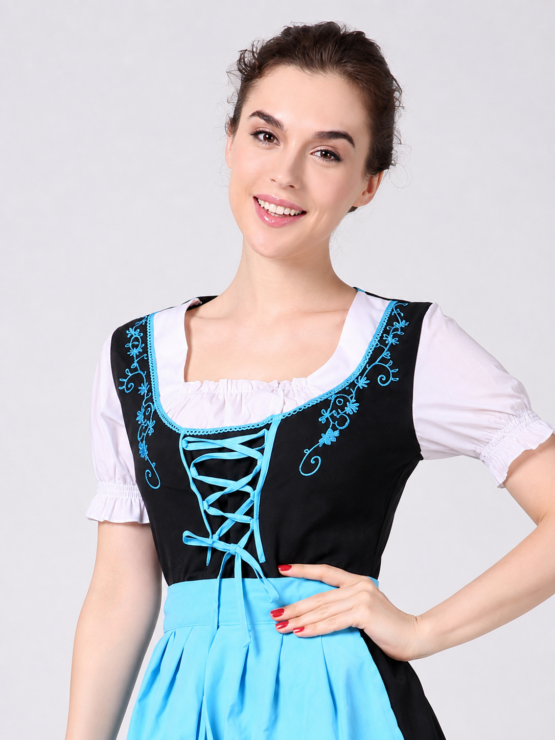 Oktoberfest-Style Costume with Corset and Apron