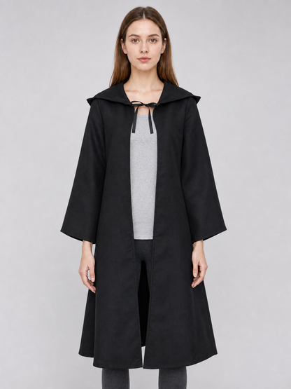 Black Costume Cloak with Hood for Cosplay