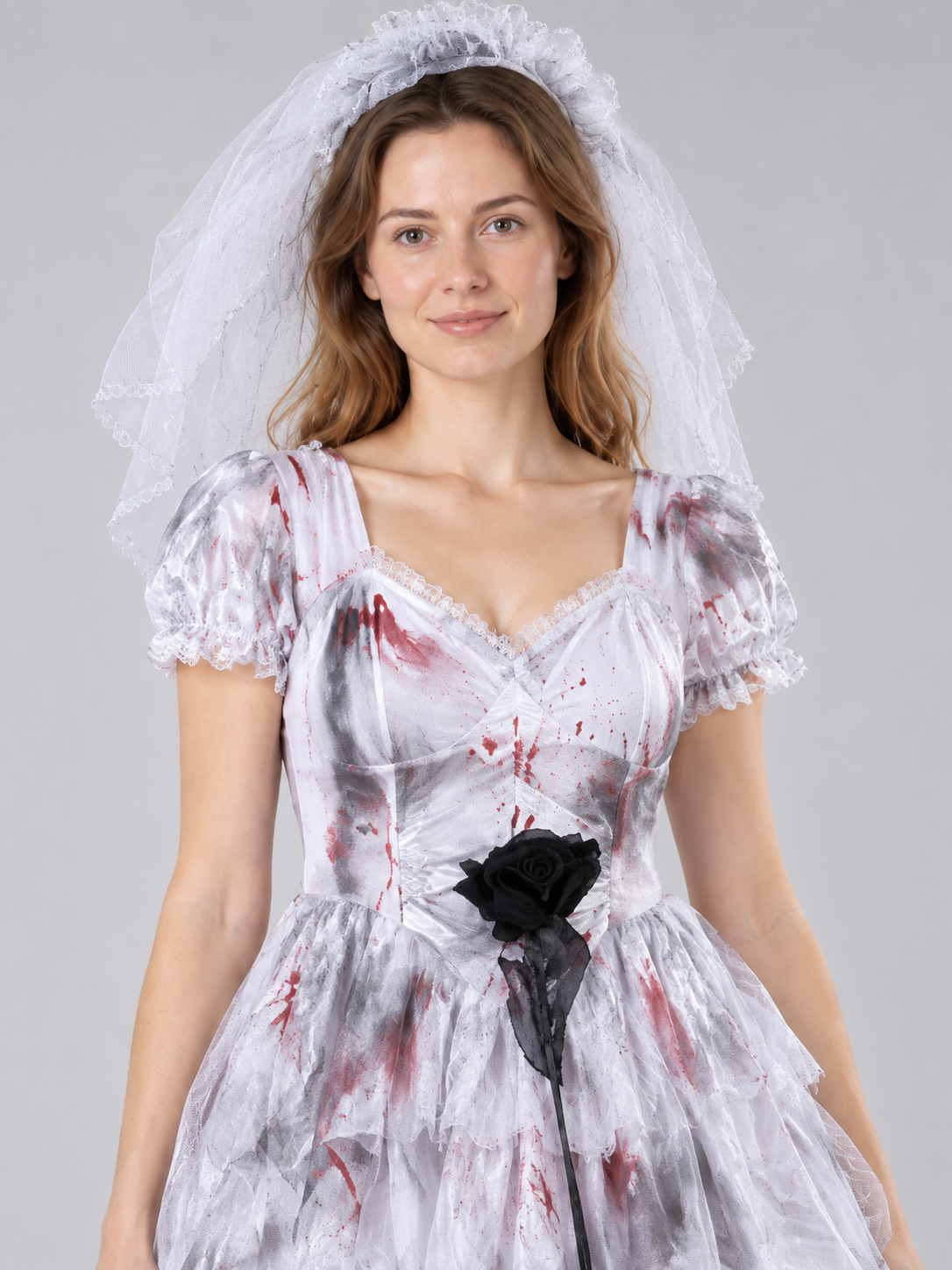 Halloween Ghost Costume: White Dress and Veil