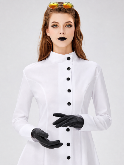 Halloween cosplay costume dress with buttons