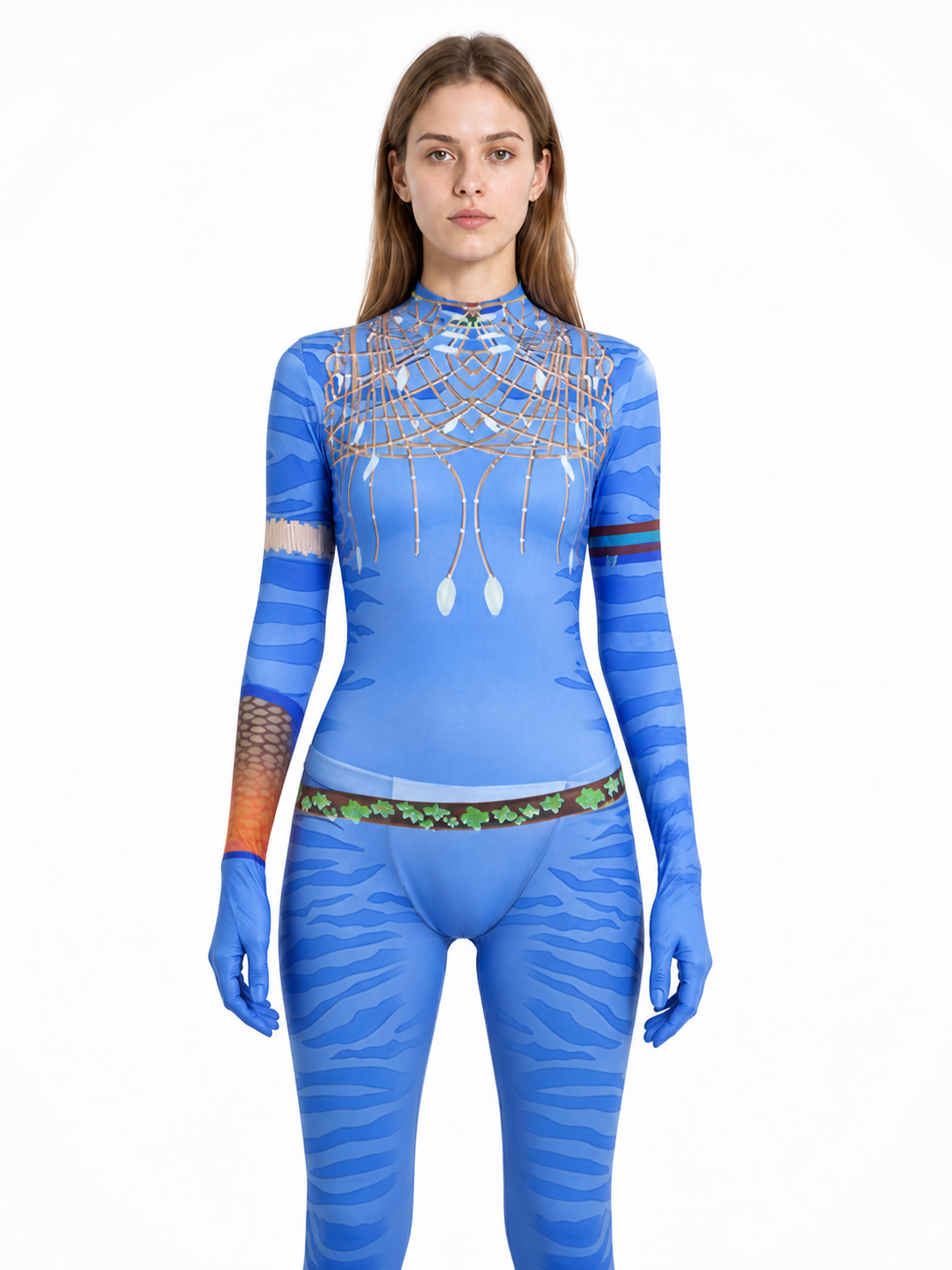 Cosplay jumpsuit with tail and high collar Costumes detail 2
