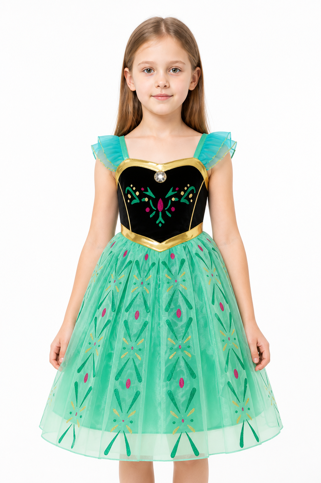 Children’s Frozen dress with mesh and sequins product detail 3