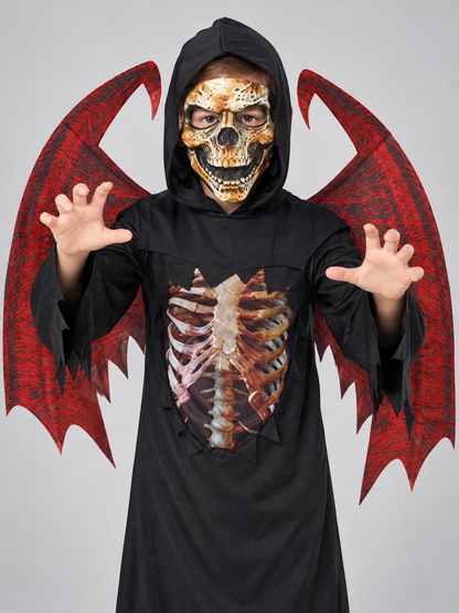 Kids' Demon Carnival Costume with Wings and Mask