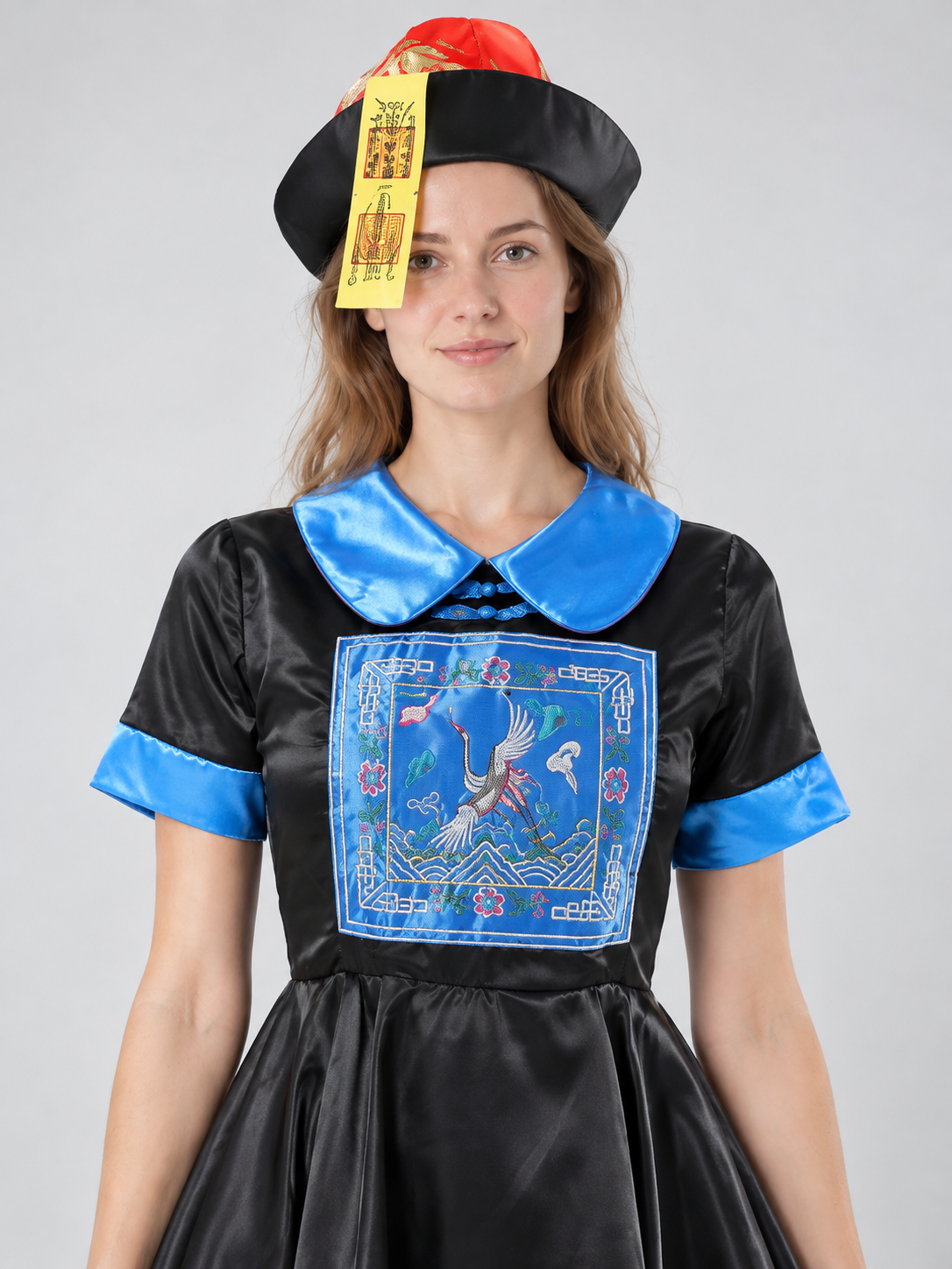 Halloween Carnival Costume with Black Dress and Hat