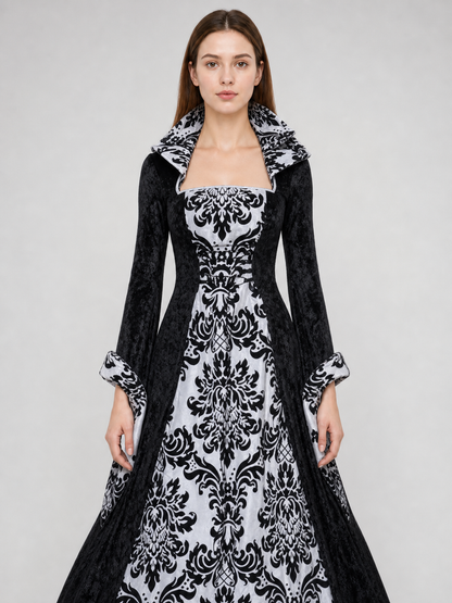Gothic Victorian-Style Hooded Dress