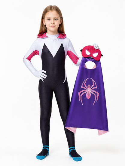 Spider Superhero Costume with Cape and Mask Costume Capes detail 3