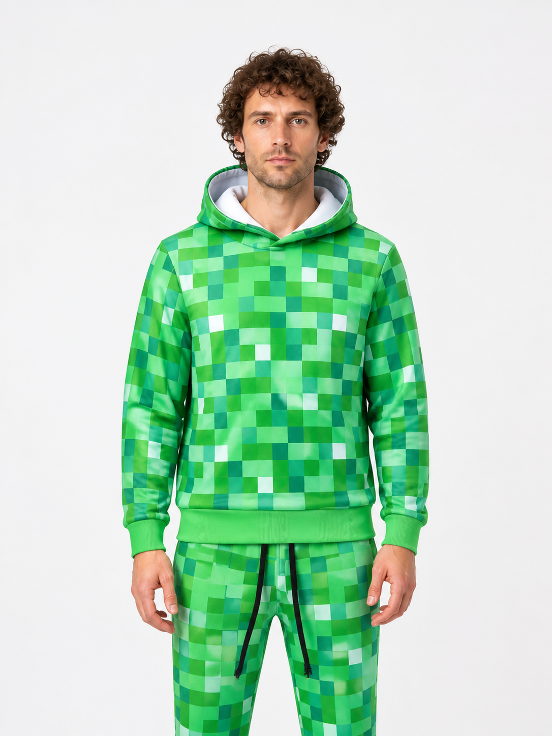 Kids' Minecraft Green Pixel Costume