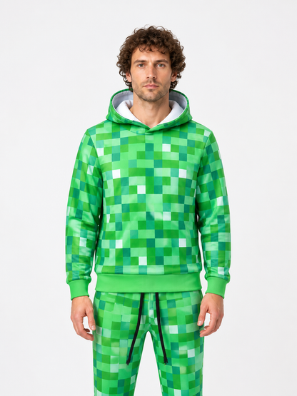 Kids' Minecraft Green Pixel Costume