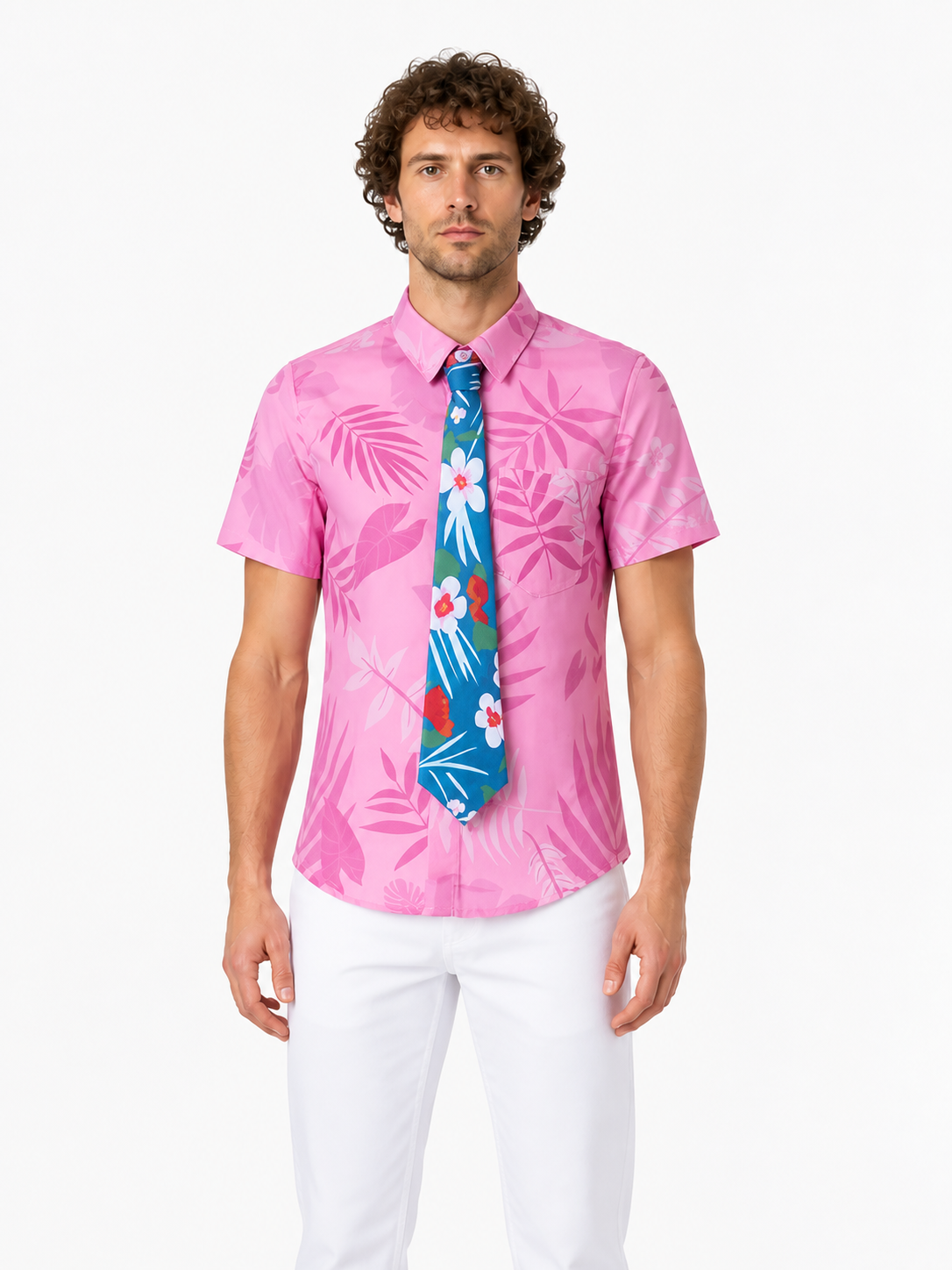 Children's costume: shirt, pants, tie, tropical print Costumes detail 2