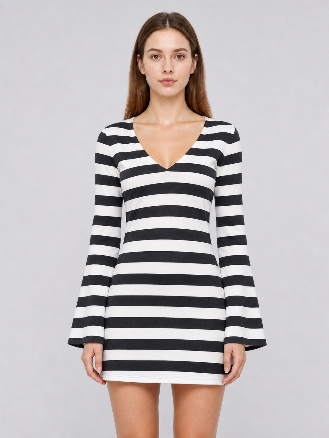Striped Costume with Hat for Cosplay and Parties