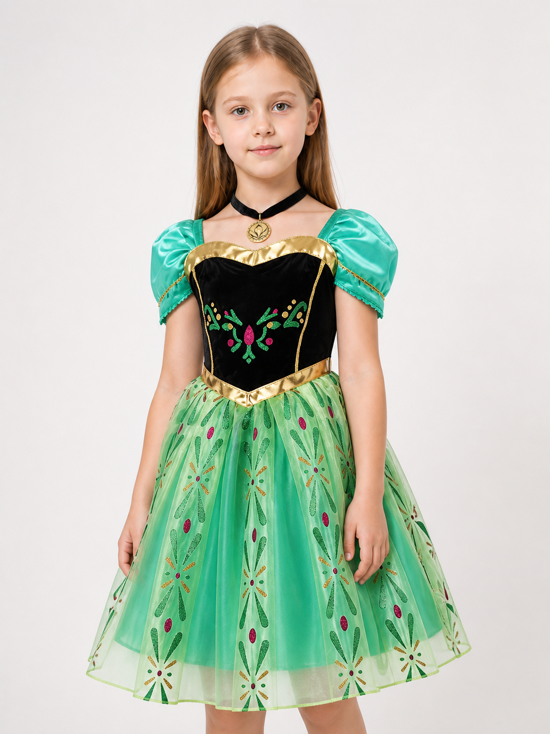 Green Princess Costume Dress for Halloween