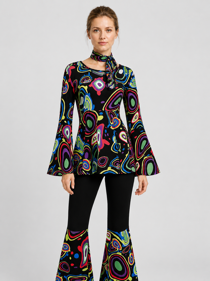 70s Stage Costume: Psychedelic Print, Flared Pants Costumes detail 3