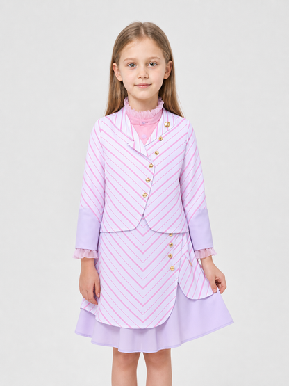 Glinda Cosplay Costume, Pink 3-in-1 Set Costumes detail 3