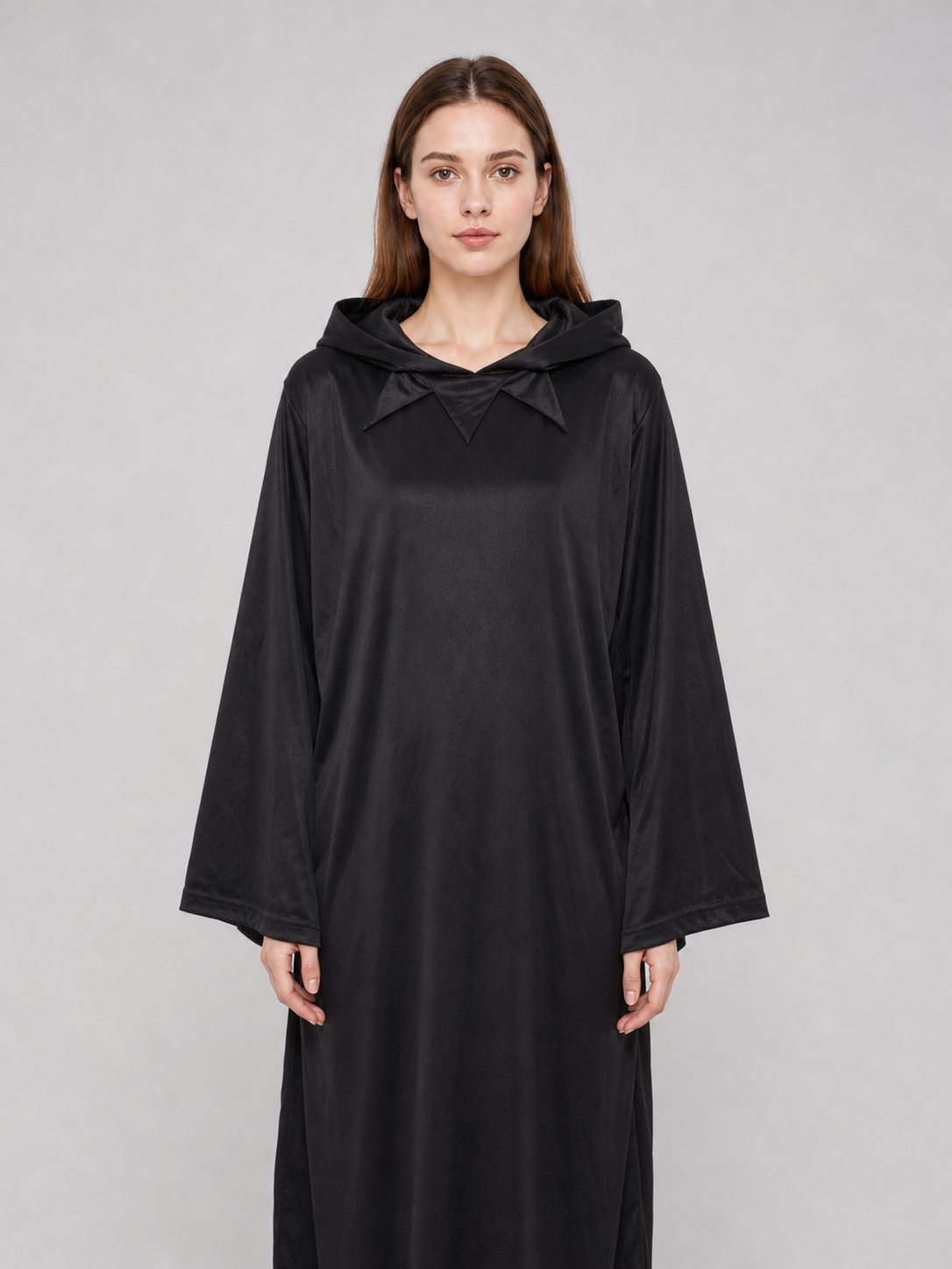 Black Hooded Cloak for Halloween and Cosplay