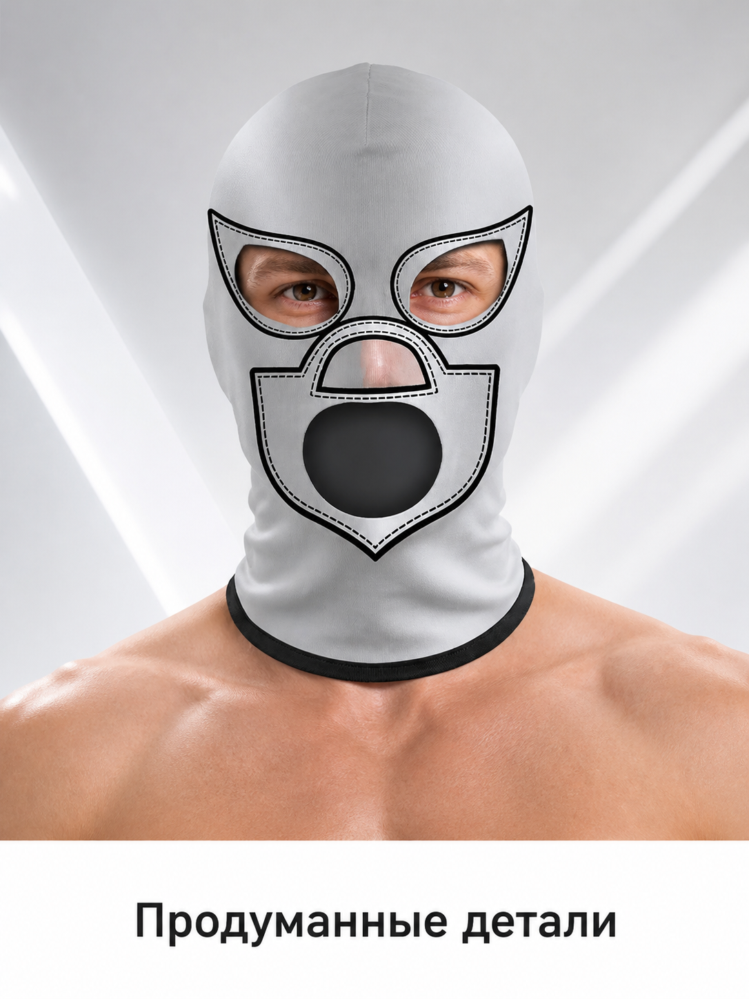 Black and White Carnival Mask for Halloween and Cosplay Costume Masks detail 2