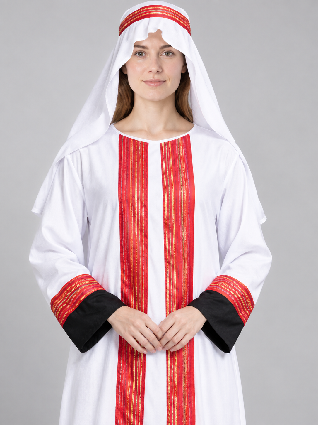 Arabian Sheikh Carnival Costume, White with Red