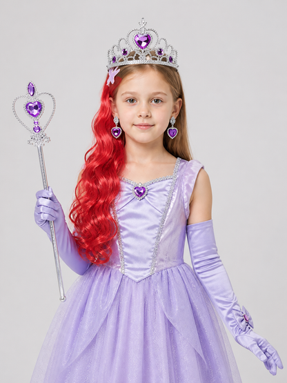 Princess Cosplay Set: Crown, Wand, Wig, Gloves Costume Wigs detail 3