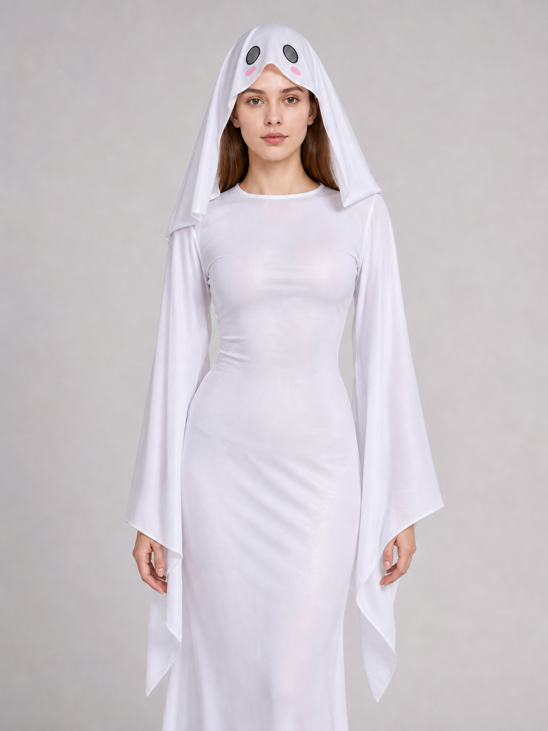 Hooded Cosplay Costume with Ribbon Sleeves